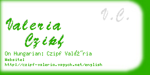 valeria czipf business card